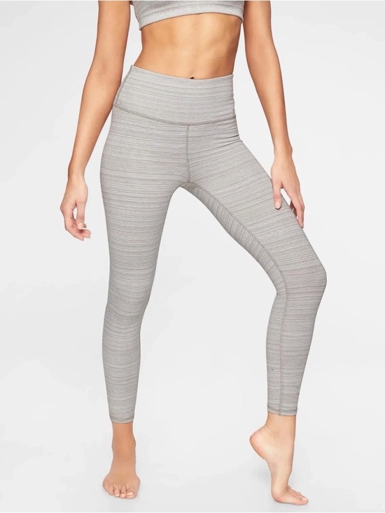 Athleta Pants - Athleta High Rise Jacquard Chaturanga 7/8 Tight in Quail XS
